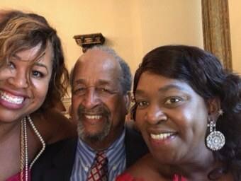 With the ladies in his life.